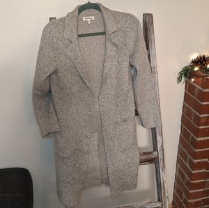 Blazer Style Sweater Cardigan